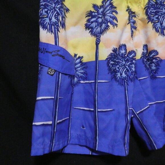 MAUI AND SONS | small | Blue and Yellow Swim Shorts - Trunks - Picture 6 of 16